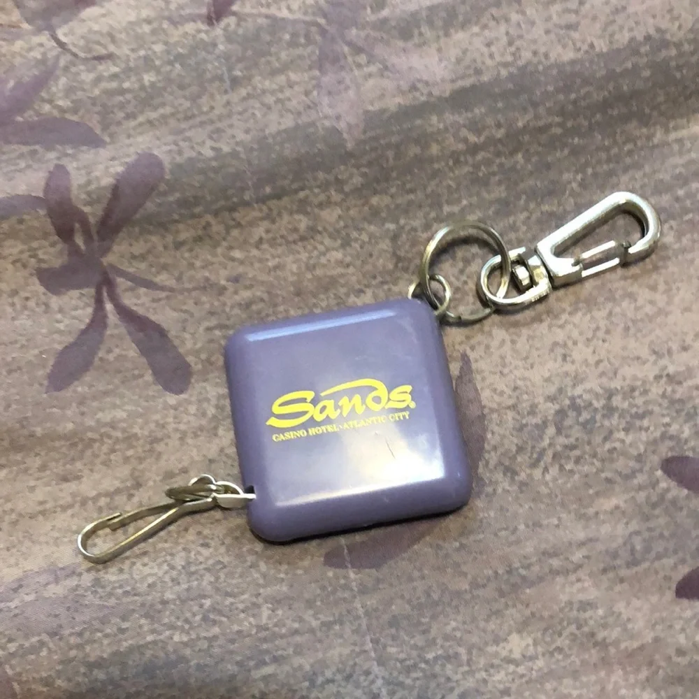 Vintage Sands Casino Hotel Atlantic City tape measure. Keychain. Plastic novelty